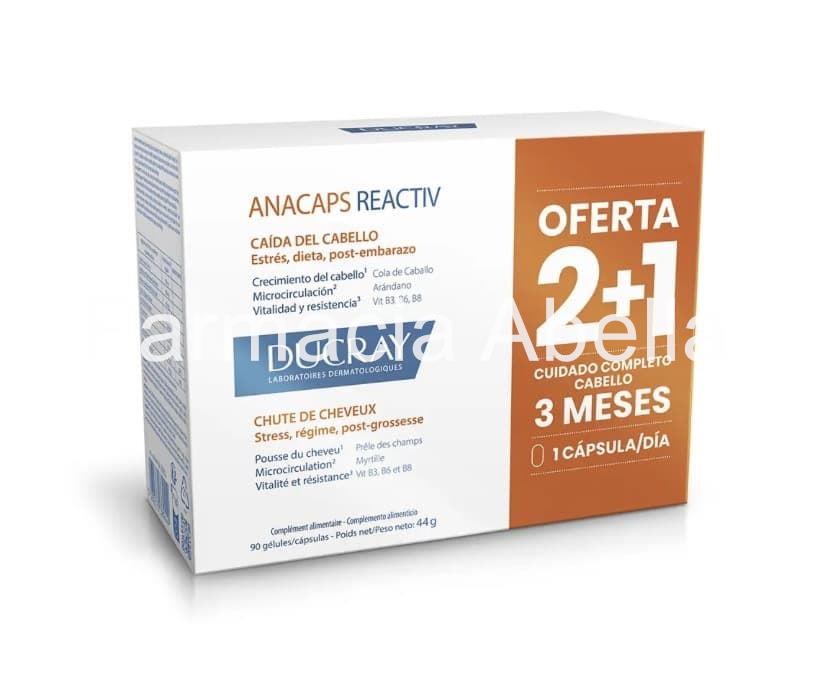 Ducray pack Anacaps reactiv 2+1 cajas de 30 cápsulas - Imagen 1
