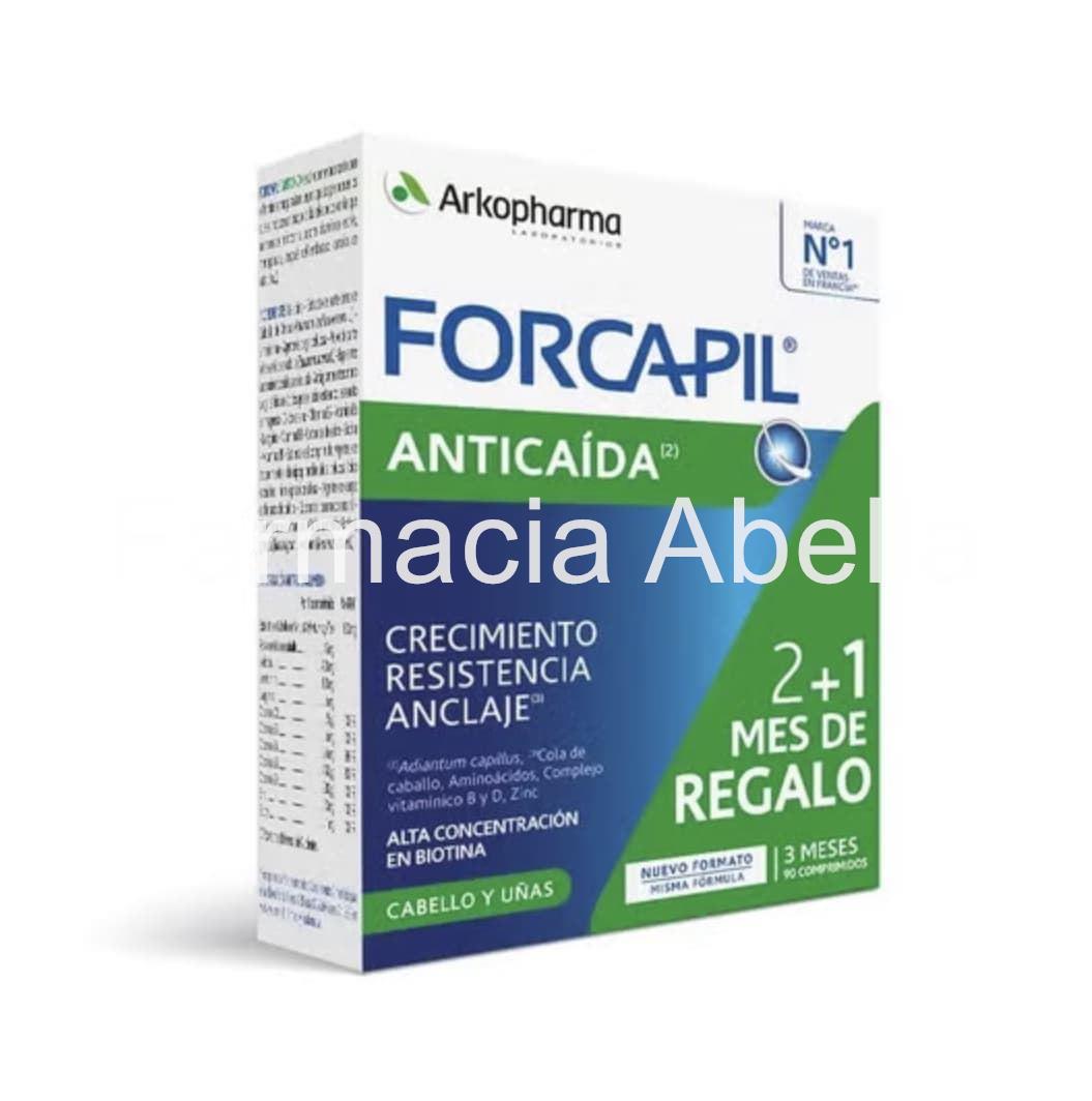Forcapil anticaída capilar crecimiento resistencia anclaje 90 comprimidos pack 2+1 gratis - Imagen 1