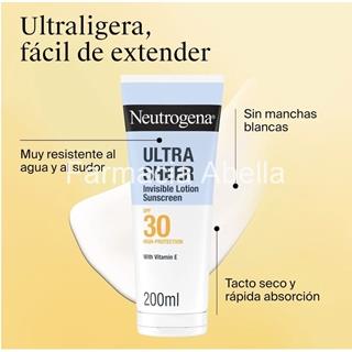Neutrogena ultra sheer loción corporal invisible hidratante SPF 30 200 ml - Imagen 2