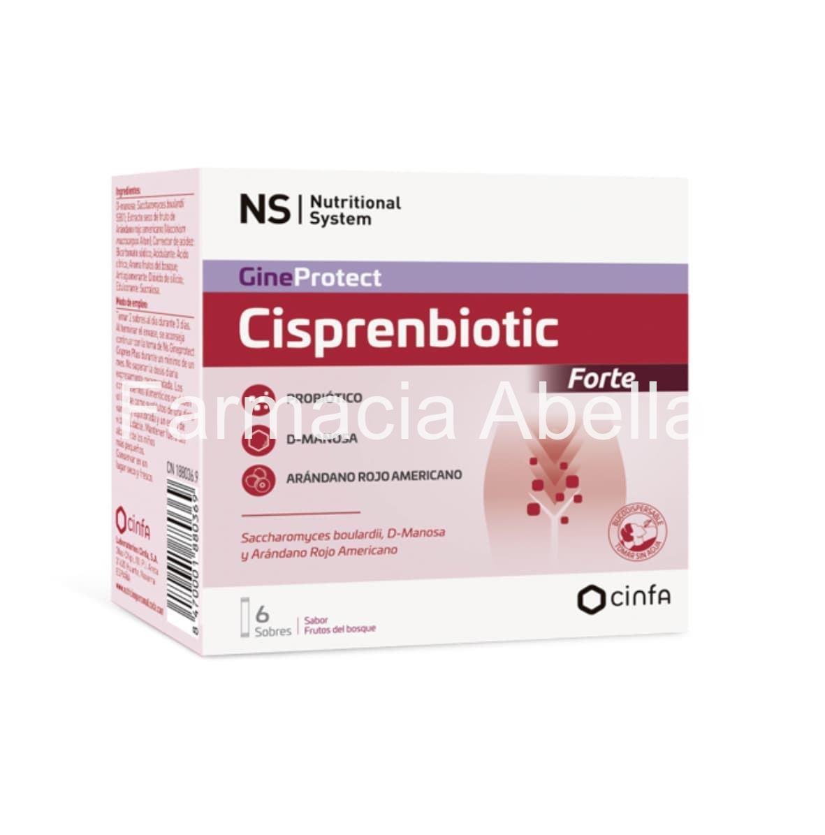 Ns Cisprenbiotic Cisprenbiotic forte gine protect 6 sobres - Imagen 1